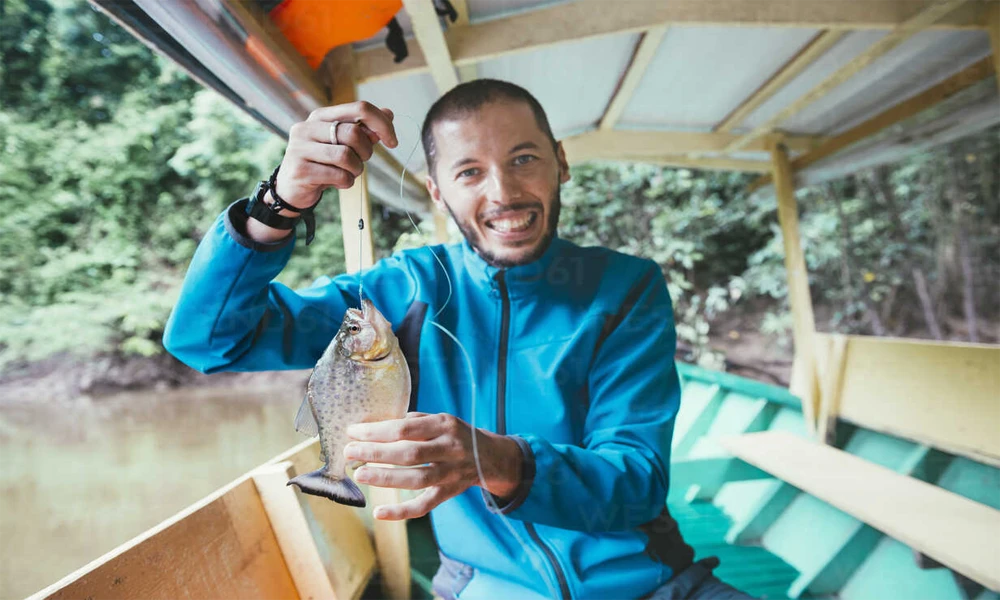 Excursão de pesca de piranhas em Tambopata